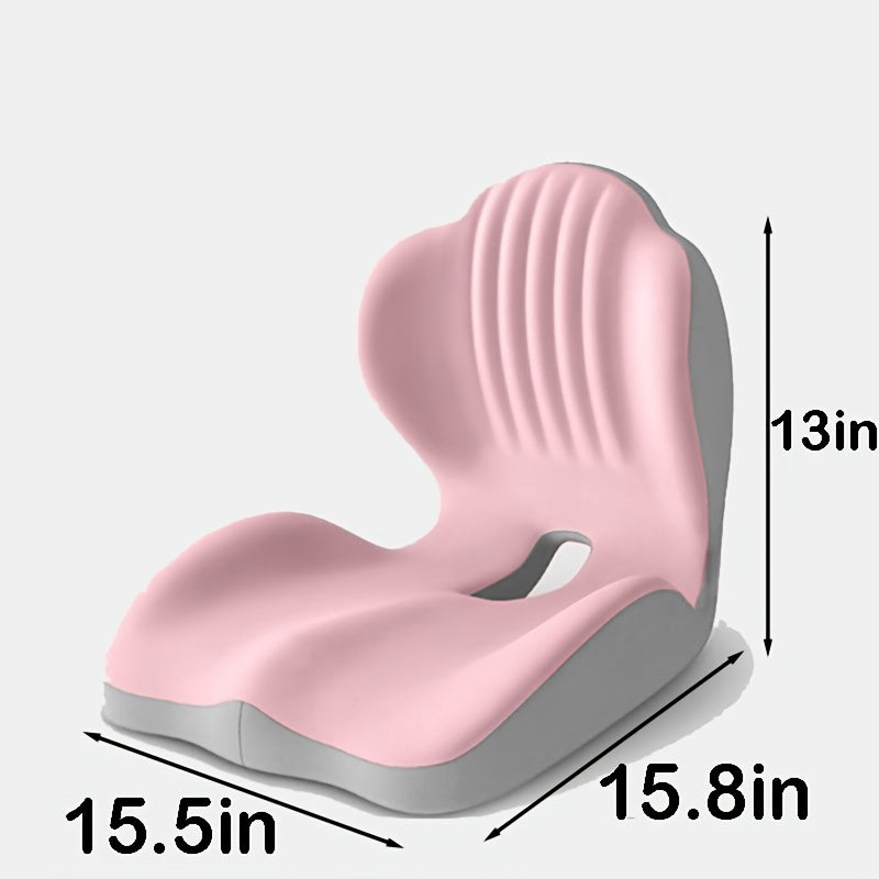 Lumbar Support with Memory Foam – Ergonomic Back & Buttock Cushion, Raised Back, Hollow Breathable, Supports the Lower Back and Back, Ideal for Office, Driving, and Long Sitting, Back Brace for Men and Women, Great for Personal Use or as a Gift