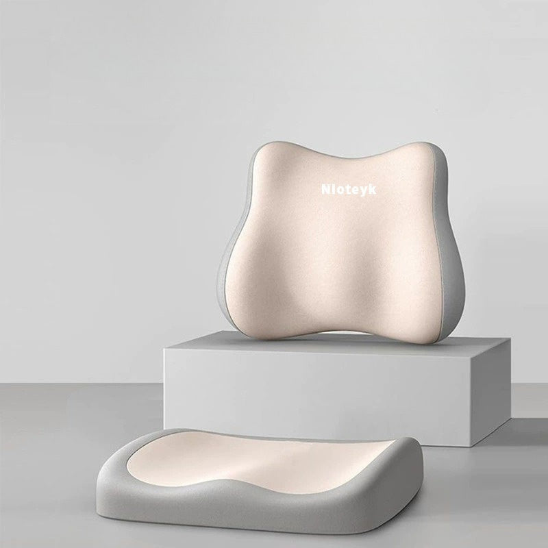 2pcs Memory Seat Lumbar Pad, Sedentary Waist Pad, Rear Cushion, Driver Booster Cushion. for All Models, Office Seats