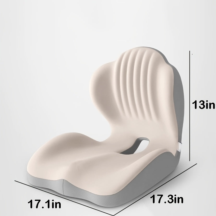 Lumbar Support with Memory Foam – Ergonomic Back & Buttock Cushion, Raised Back, Hollow Breathable, Supports the Lower Back and Back, Ideal for Office, Driving, and Long Sitting, Back Brace for Men and Women, Great for Personal Use or as a Gift