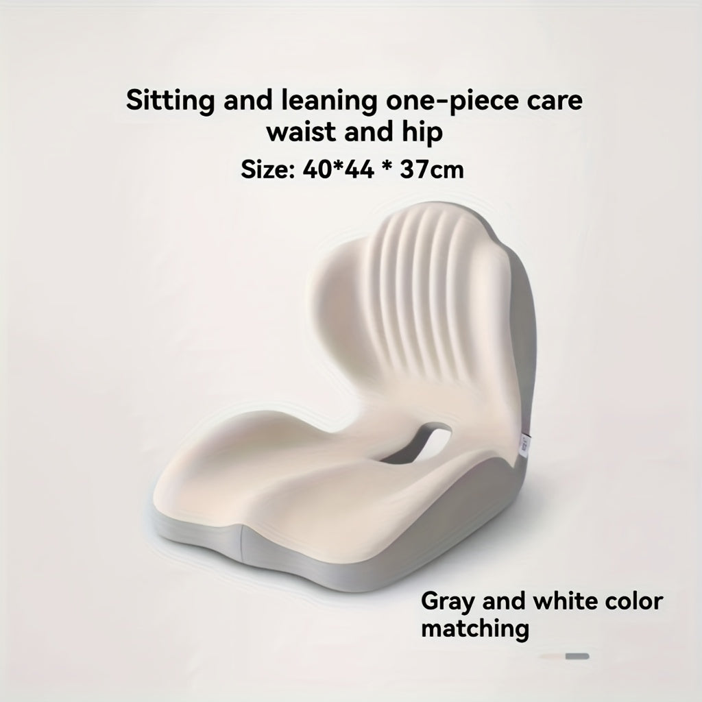 Ergonomically Designed Memory Foam Seat Cushion with a Raised Back, Breathable And Hollow Structure, Ideal for Office Chairs, Providing Comfort for Extended Sitting Periods And Versatile for Different Situations