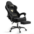 Velvet Fabric Ergonomic Gaming Chair with Footrest And Massage, Reclining Computer Gamer Chair for Adult And Teens, Racing Style PC Home Office Video Game Chair