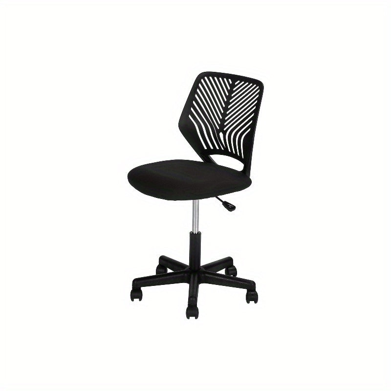 Adjustable Height Office Chair with Swivel Function, Ergonomic Design, Suitable for Computer Desks, Ideal for Young Users, Featuring Black Mesh And Black Metal in a Contemporary Modern Style
