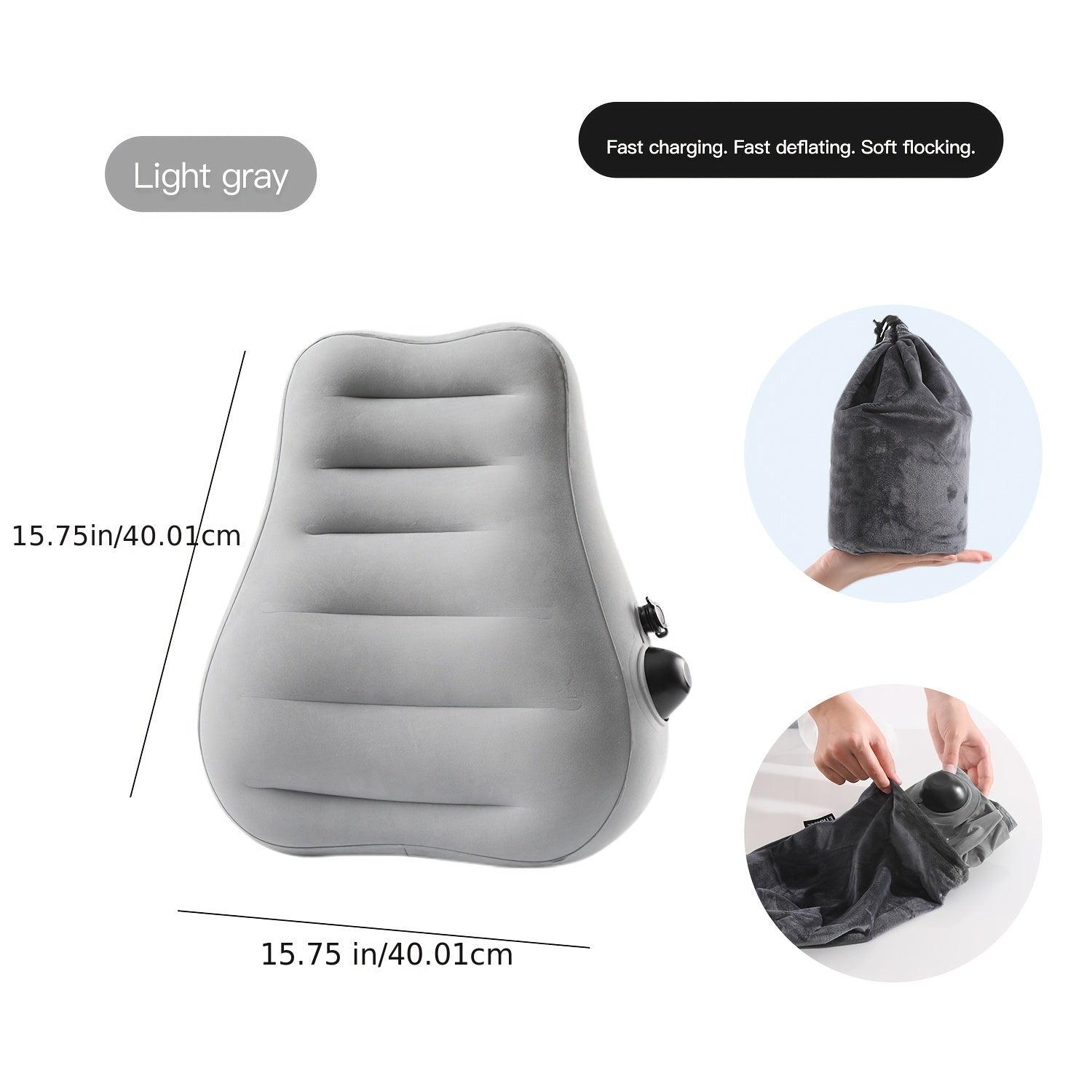 Press-type Inflatable Lumbar Pillow, Lumbar Support Cushion, a Magic Tool for Sleeping on Long-distance Flights, High-speed Trains, Etc. Lumbar Support Pillow, Portable Travel Lumbar Pad.