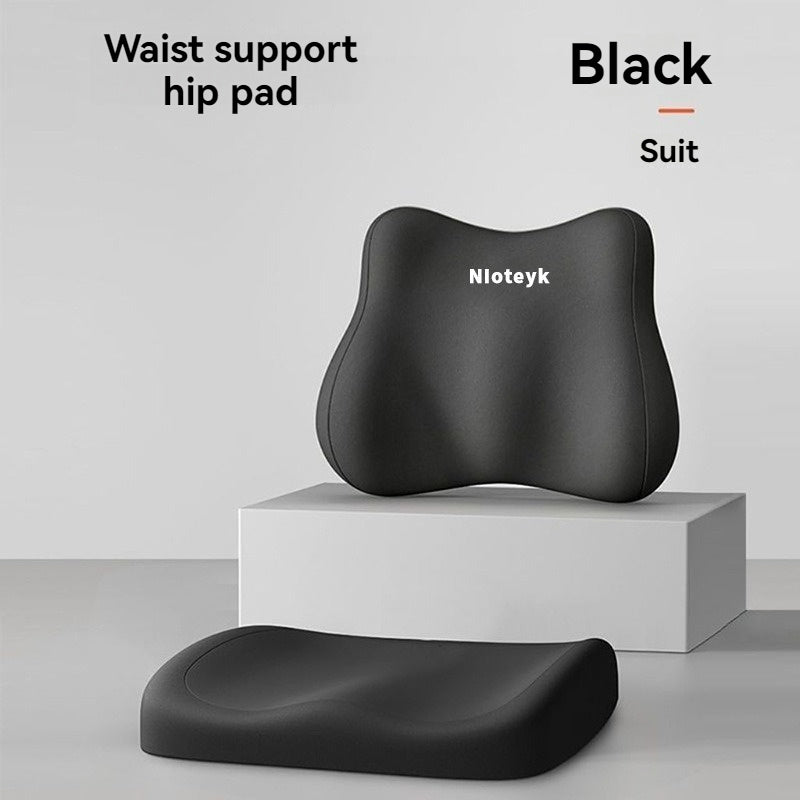 2pcs Memory Seat Lumbar Pad, Sedentary Waist Pad, Rear Cushion, Driver Booster Cushion. for All Models, Office Seats