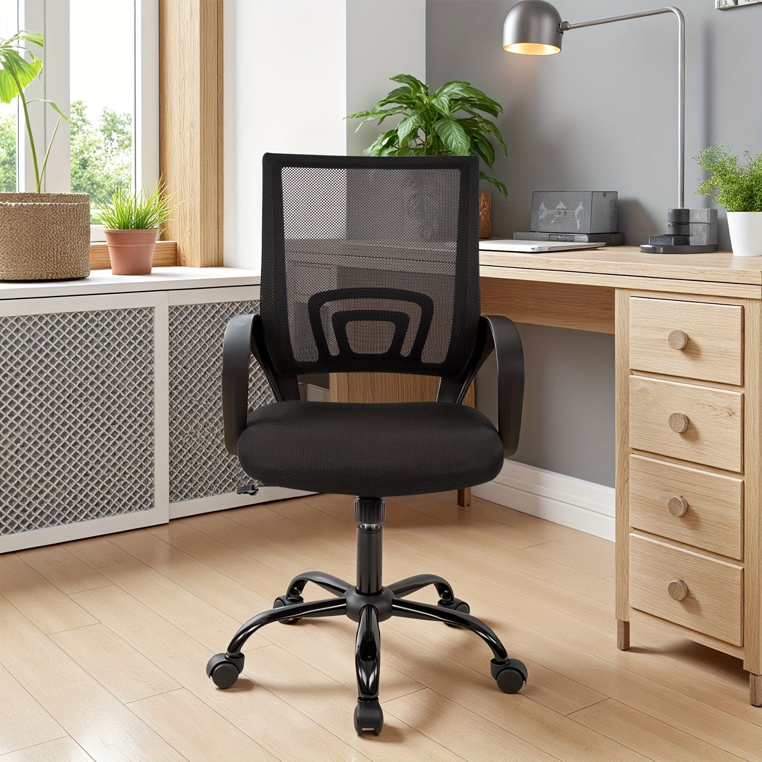 Ergonomic Mesh Office Chair Ergonomic Office Chair, Mesh Computer Chair, Back And Lumbar Support, Comfortable Padded Seat On 5 Wheels, Modern Executive Adjustable Chair