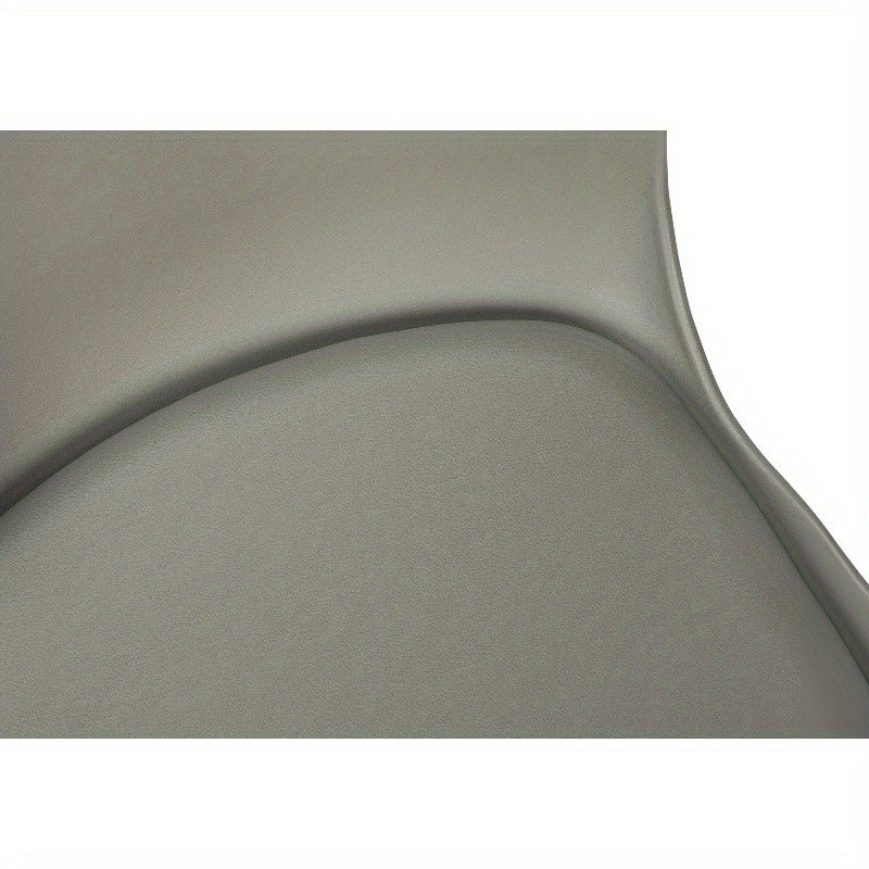 Adjustable Office Chair with Swivel Function, Ergonomic Design, Suitable for Computer Desks, Modern And Contemporary Style, Featuring a Grey Leather Appearance And Grey Metal Frame, Ideal for Young Users