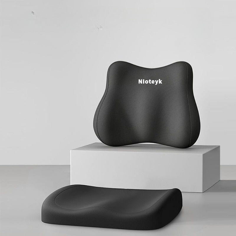 2pcs Memory Seat Lumbar Pad, Sedentary Waist Pad, Rear Cushion, Driver Booster Cushion. for All Models, Office Seats