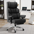 KERDOM Large Office Desk Chair Gaming Chair with Footrest, Swivel High Back Executive Reclining Computer Chair, Padded Lumbar Support, Widened & Thickened Ergonomic Seat, Lifting Armrests Height Adjustable, 400 Lbs Capacity, Anti-Scratch PU Leather