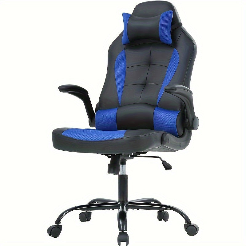 PayLessHere Gaming Chair Desk Chair Gamer Chair Ergonomic Office Chair with Lumbar Support Padded Up Arms Adjustable Headrest Pu Leather High Back Office Chair Gamer Chair for Adults Women Men