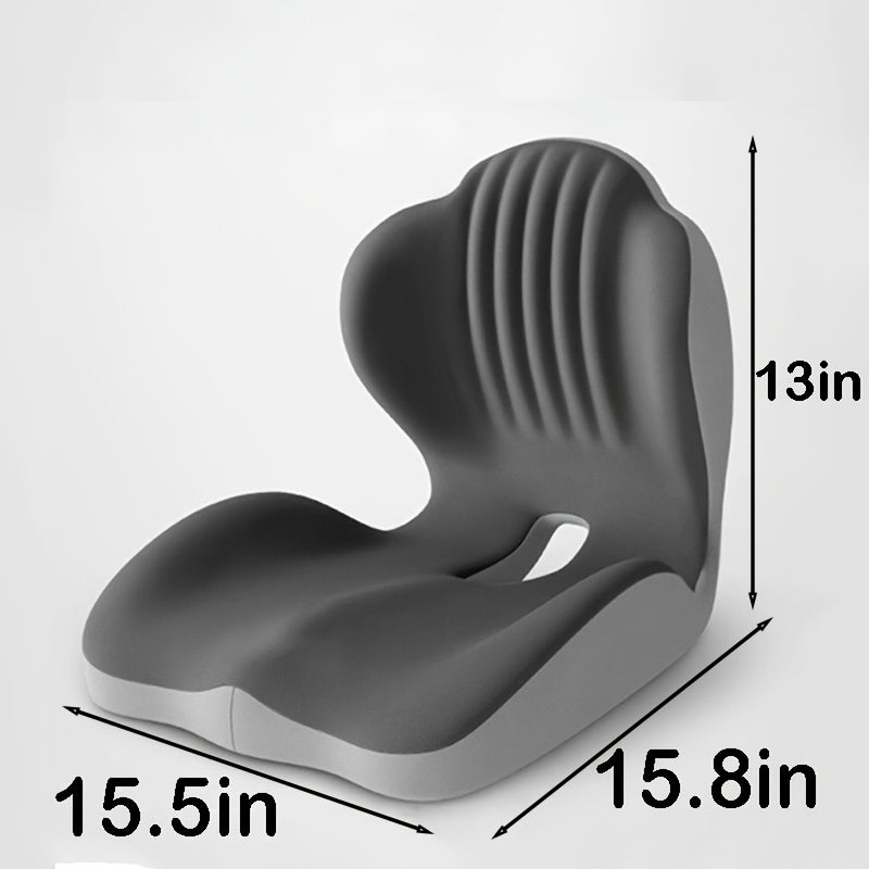 Lumbar Support with Memory Foam – Ergonomic Back & Buttock Cushion, Raised Back, Hollow Breathable, Supports the Lower Back and Back, Ideal for Office, Driving, and Long Sitting, Back Brace for Men and Women, Great for Personal Use or as a Gift