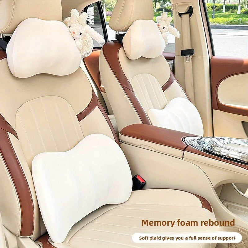 Memory Foam Headrest 2025 New DIY Memory Foam Headrest and Lumbar Support Pillow