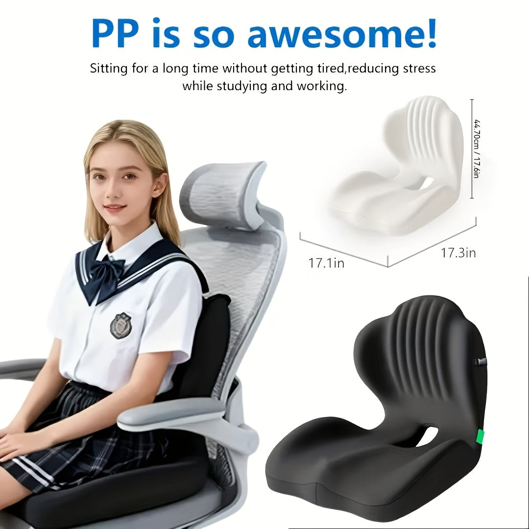 Ergonomically Designed Memory Foam Seat Cushion with a Raised Back, Breathable And Hollow Structure, Ideal for Office Chairs, Providing Comfort for Extended Sitting Periods And Versatile for Different Situations