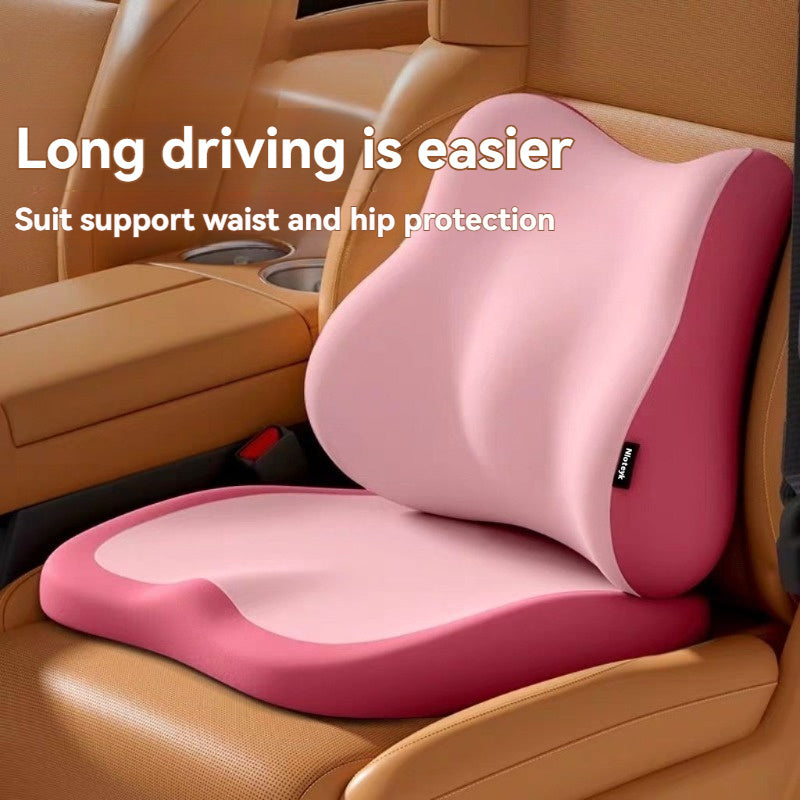 2pcs Memory Seat Lumbar Pad, Sedentary Waist Pad, Rear Cushion, Driver Booster Cushion. for All Models, Office Seats