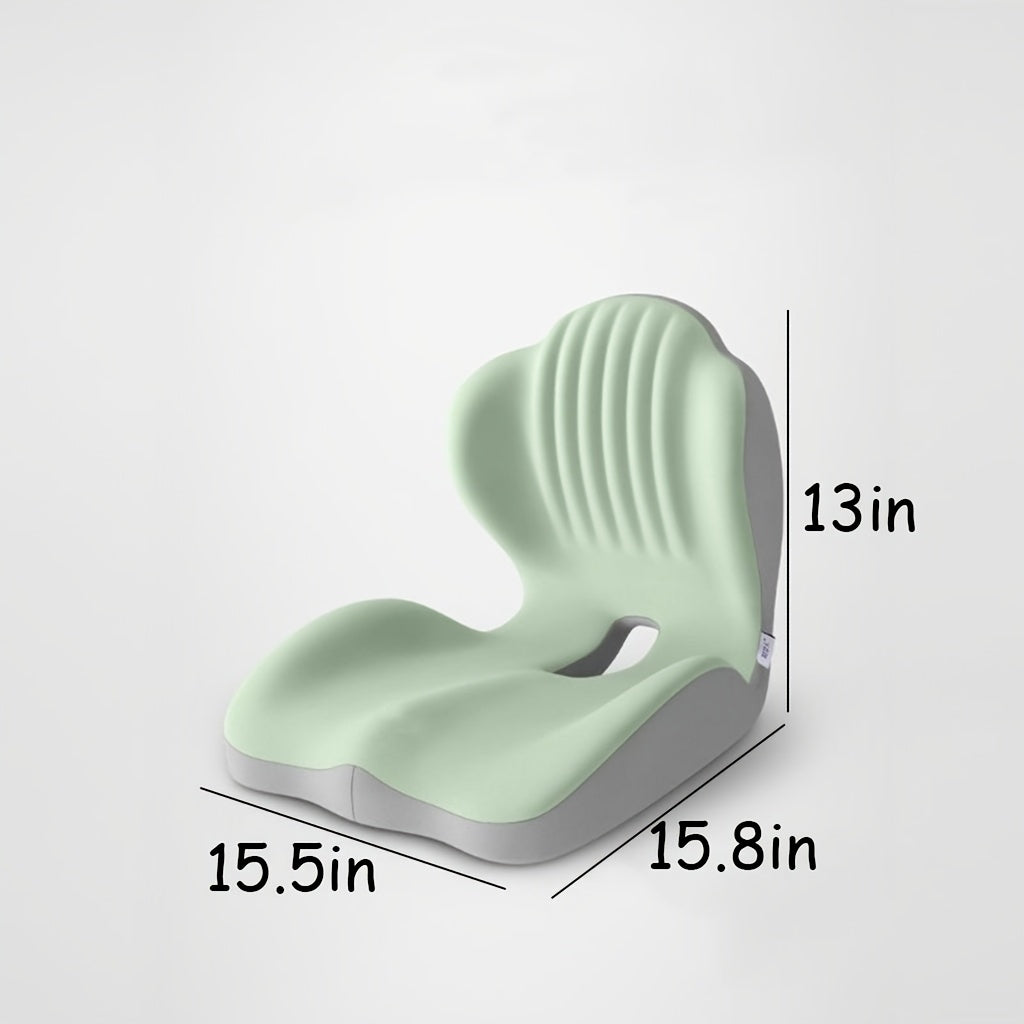 Lumbar Support with Memory Foam – Ergonomic Back & Buttock Cushion, Raised Back, Hollow Breathable, Supports the Lower Back and Back, Ideal for Office, Driving, and Long Sitting, Back Brace for Men and Women, Great for Personal Use or as a Gift