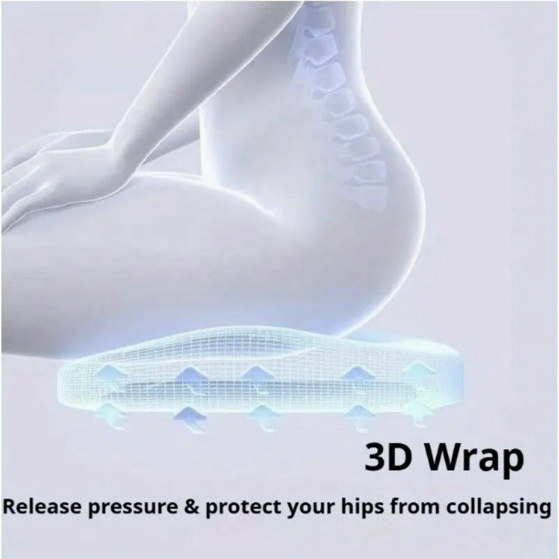 2pcs Memory Seat Lumbar Pad, Sedentary Waist Pad, Rear Cushion, Driver Booster Cushion. for All Models, Office Seats