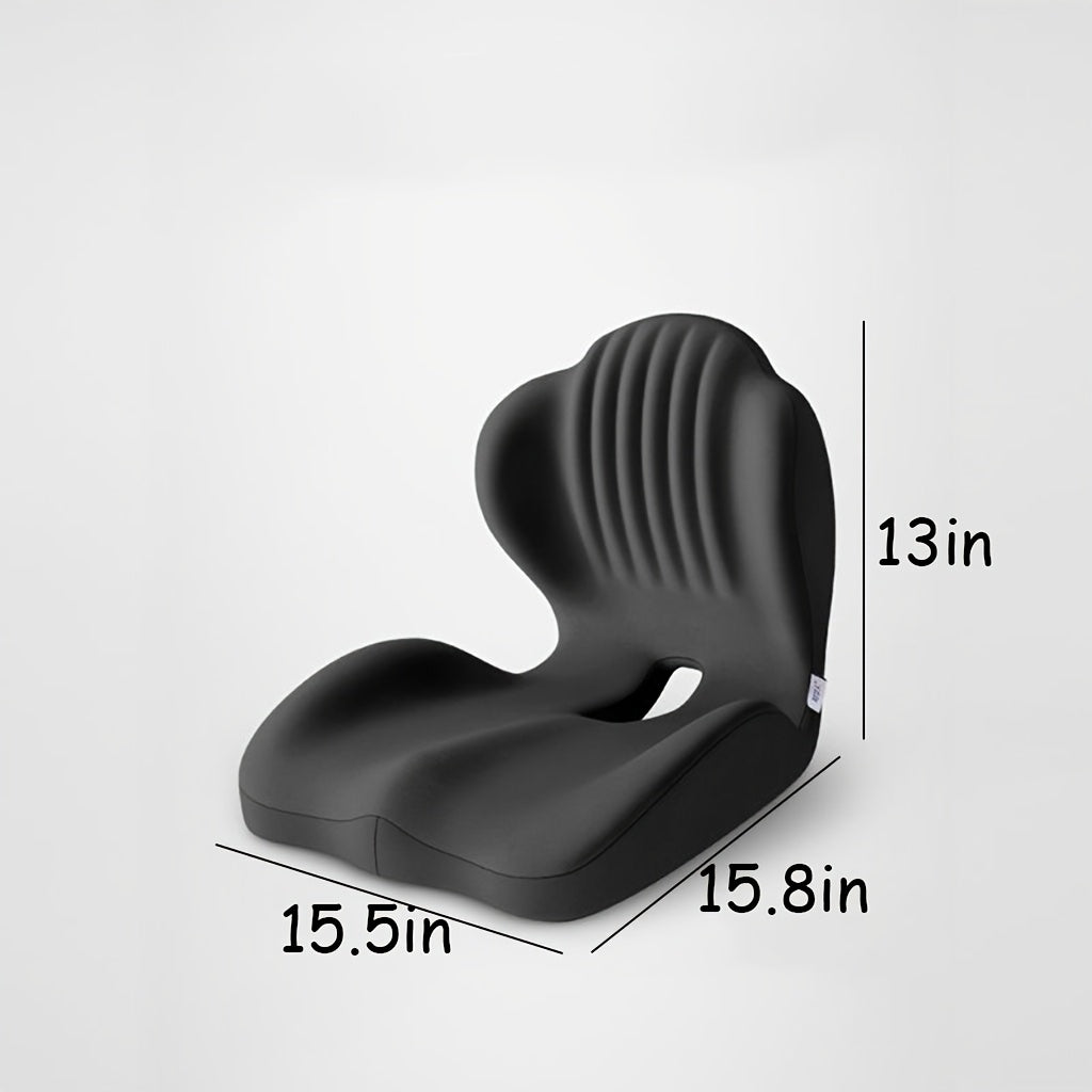 Lumbar Support with Memory Foam – Ergonomic Back & Buttock Cushion, Raised Back, Hollow Breathable, Supports the Lower Back and Back, Ideal for Office, Driving, and Long Sitting, Back Brace for Men and Women, Great for Personal Use or as a Gift