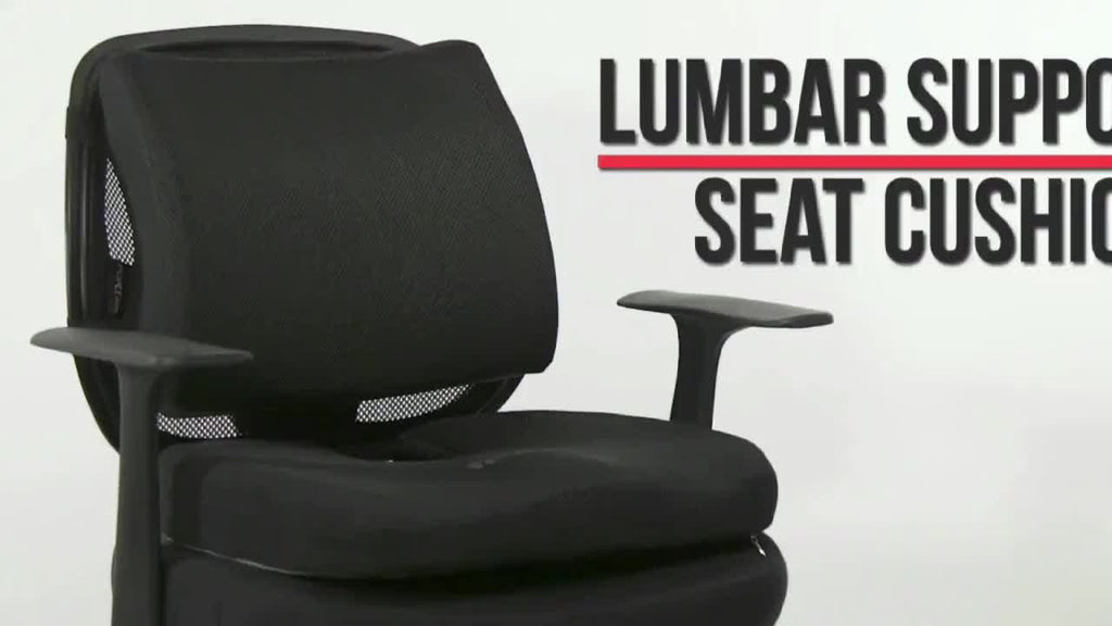 Dual-Purpose Cushion Set Featuring a Memory Foam Seat Pad And Lumbar Support, Designed for Ergonomic on Office And Dining Chairs