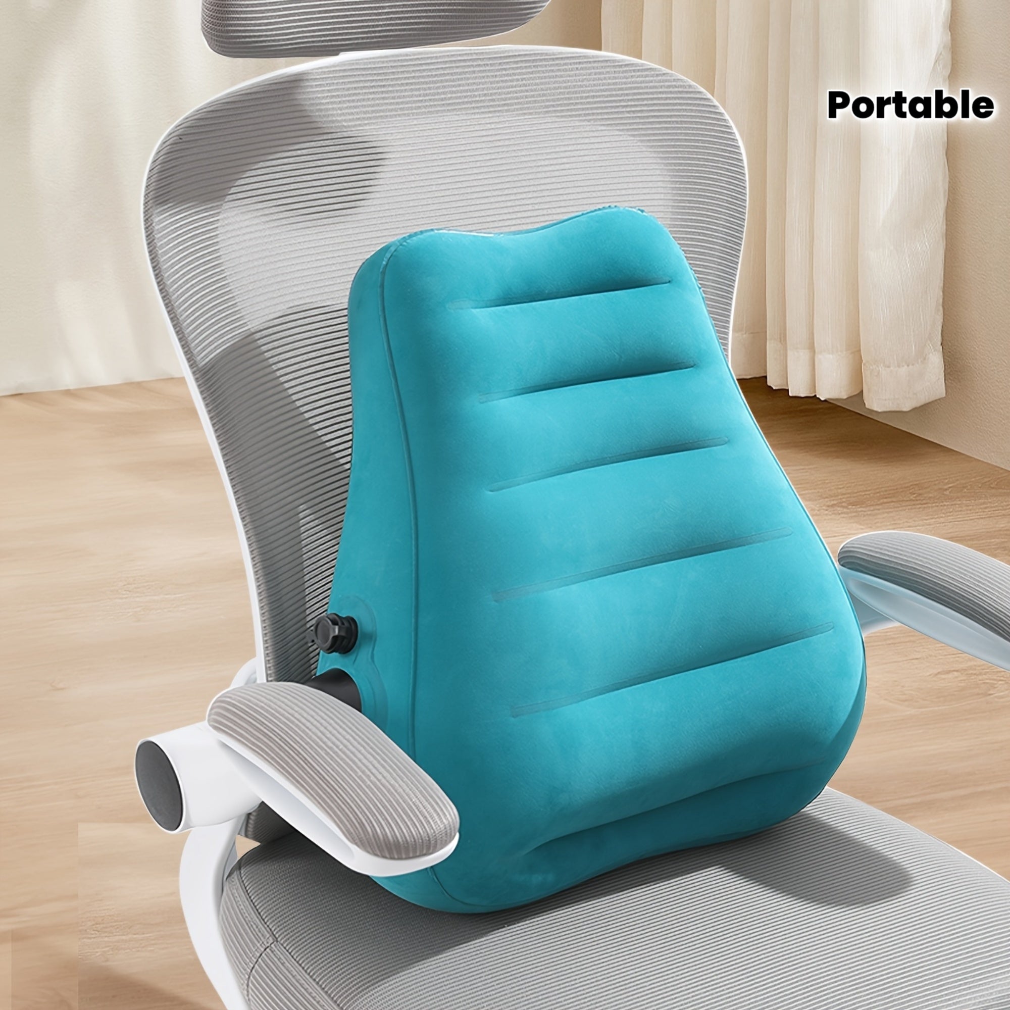 Press-type Inflatable Lumbar Pillow, Lumbar Support Cushion, a Magic Tool for Sleeping on Long-distance Flights, High-speed Trains, Etc. Lumbar Support Pillow, Portable Travel Lumbar Pad.