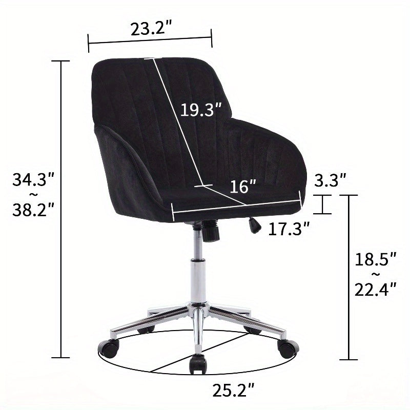 TY Adjustable Office Chair, Home Bedroom, Ergonomic Swivel Chair, Backrest Seat, Comfortable for Long Sitting