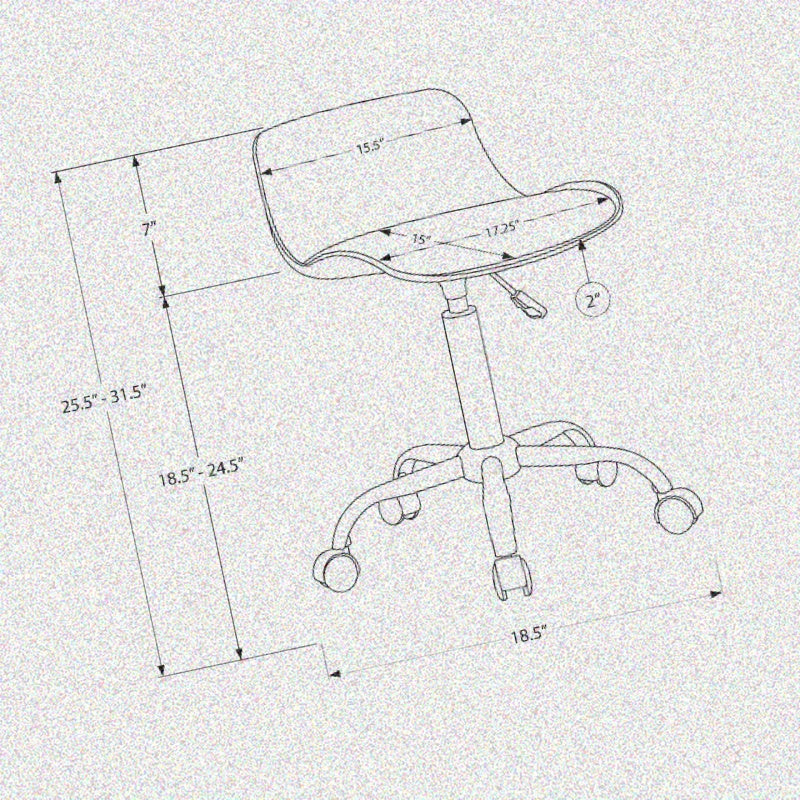 Adjustable Office Chair with Swivel Function, Ergonomic Design, Suitable for Computer Desks, Modern And Contemporary Style, Featuring a Grey Leather Appearance And Grey Metal Frame, Ideal for Young Users