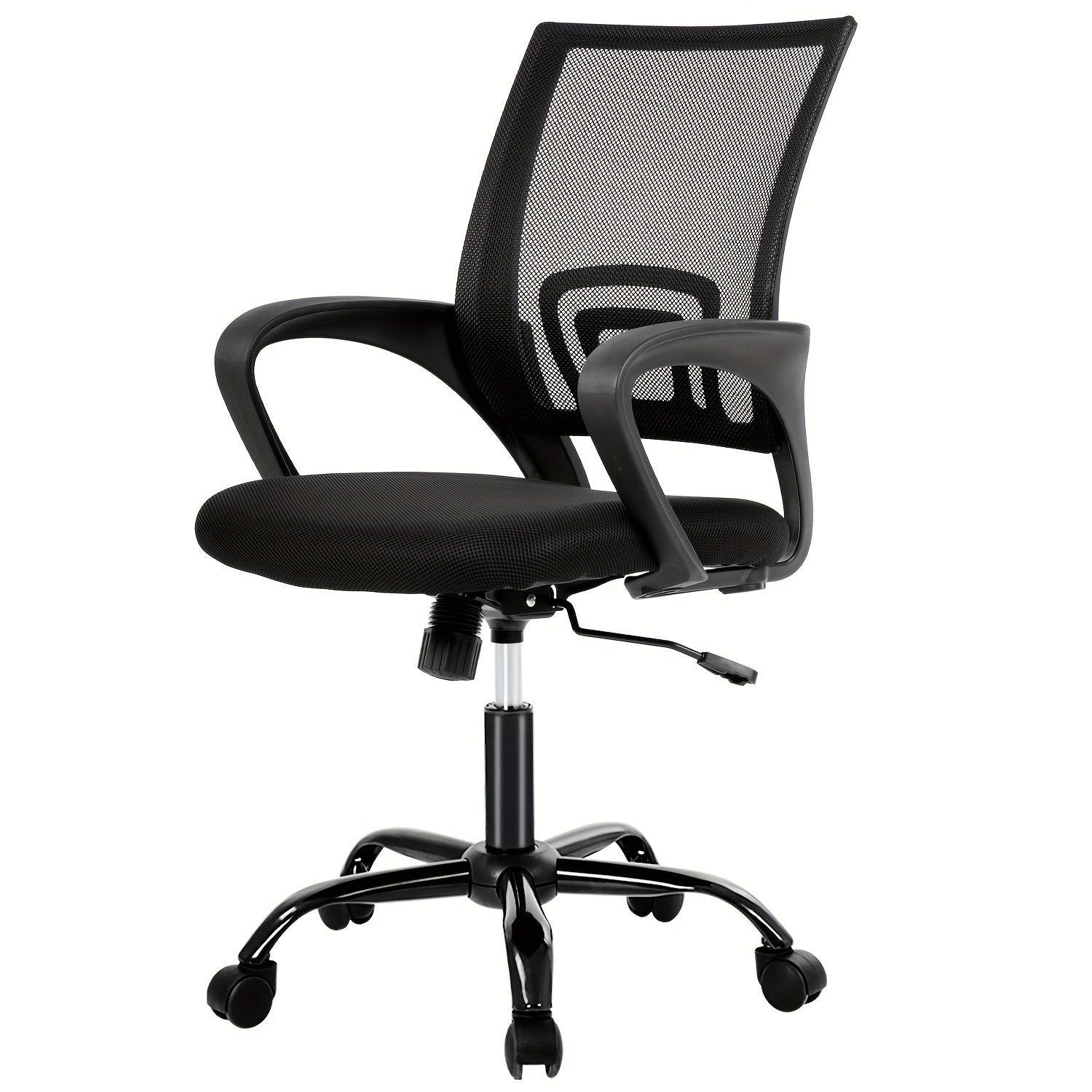 Office Chair Mid Back Swivel Lumbar Support Desk Chair, Computer Ergonomic Mesh Chair with Armrest