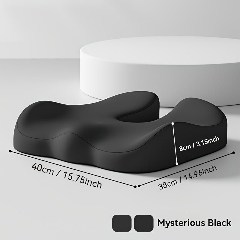 ELHIVE Memory Foam Cushion Suitable for Long Sitting Office Chair Car Cushion Medium Soft Pillow Machine Washable Compatible with Office Chair Truck Seat Lumbar Support Design