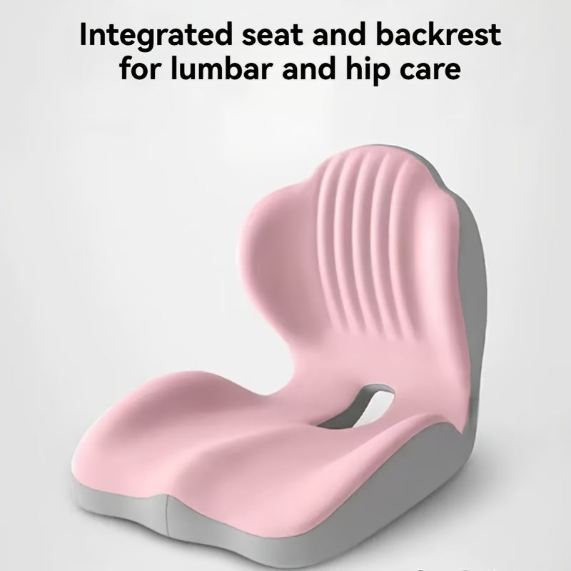 Ergonomically Designed Memory Foam Seat Cushion with a Raised Back, Breathable And Hollow Structure, Ideal for Office Chairs, Providing Comfort for Extended Sitting Periods And Versatile for Different Situations