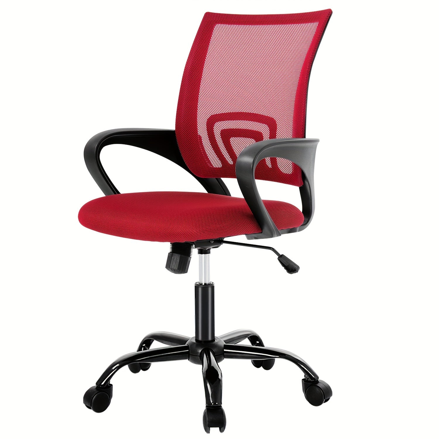 Office Chair Mid Back Swivel Lumbar Support Desk Chair, Computer Ergonomic Mesh Chair with Armrest