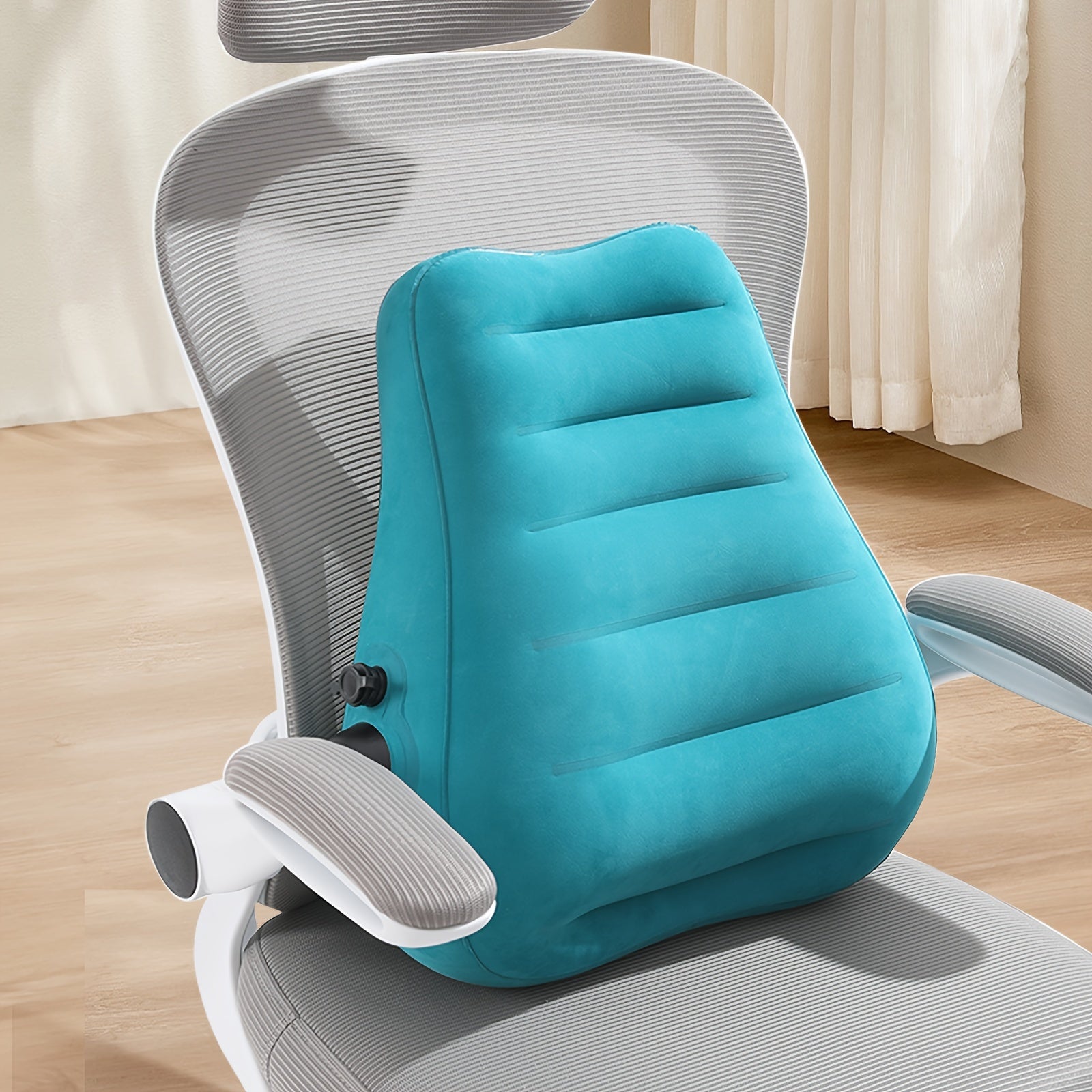 Press-type Inflatable Lumbar Pillow, Lumbar Support Cushion, a Magic Tool for Sleeping on Long-distance Flights, High-speed Trains, Etc. Lumbar Support Pillow, Portable Travel Lumbar Pad.